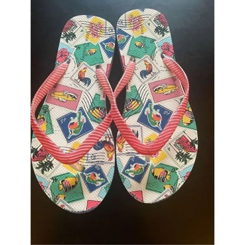 Vera Bradley Flip Flops (SZ 5-6)